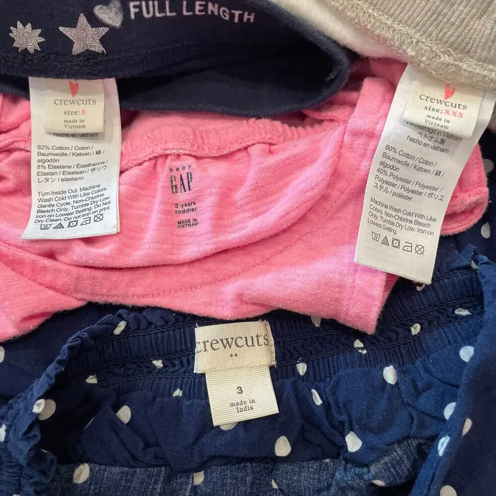 J.Crew Crewcuts Gap Lot of 4 Shirt Bottoms Skort Skirt Leggings Joggers Trip 3T